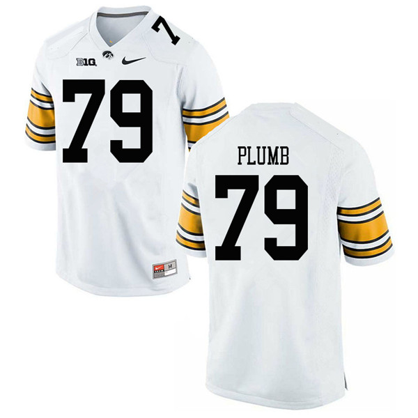 Men #79 Jack Plumb Iowa Hawkeyes College Football Jerseys Sale-White